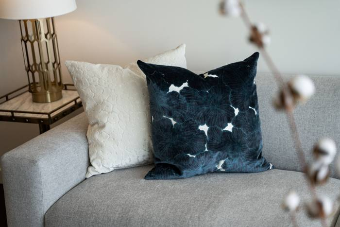 Luxury velvet cushion detail